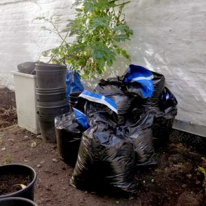 Bagged up new soil